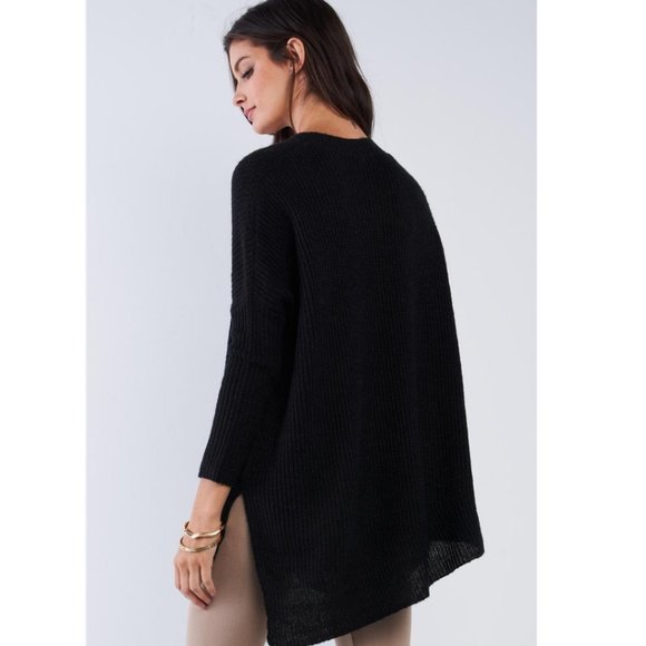 V-Neck Asymmetrical Oversized Tunic NWT - Picture 3 of 3